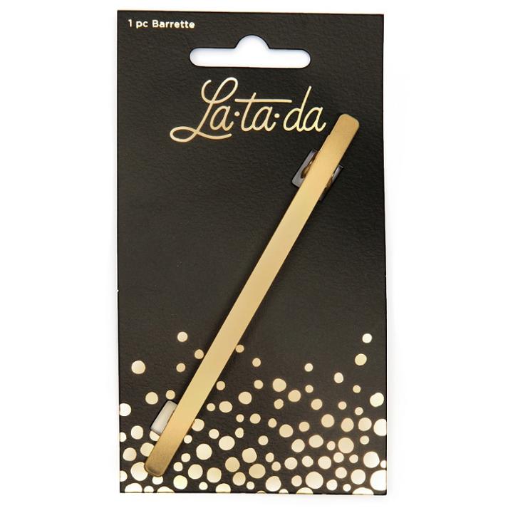 La-ta-da Brushed Gold Bar Barrette, Girl's