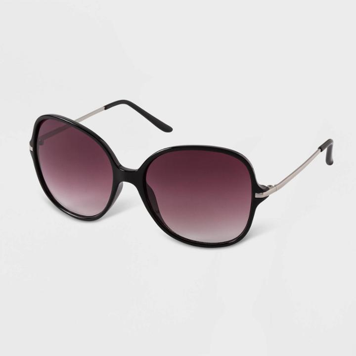 Women's Oversized Sunglasses - A New Day Black, Women's,