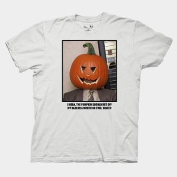 Ripple Junction Men's Dwight Pumpkin Short Sleeve Graphic T-shirt - White