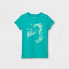 Girls' Wild Horse Graphic Short Sleeve T-shirt - Cat & Jack Turquoise