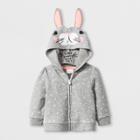 Baby Girls' Bunny Hoodie Jacket - Cat & Jack Gray