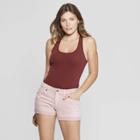 Women's Rib Racerback Tank Top - Universal Thread Burgundy (red)