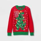 Well Worn Boys' Tree Rex Pullover Sweater - Red