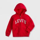 Levi's Toddler Boys' Zip-up Hooded Fleece Sweatshirt - Red