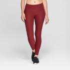 Women's Mini Striped High-waisted Leggings - Joylab Wine (red)