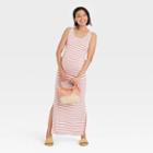Sleeveless Knit Maternity Dress - Isabel Maternity By Ingrid & Isabel Cream Striped Xxl, Ivory