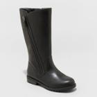 Girls' Vicki Zipper Slip-on Riding Boots - Cat & Jack Black