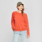 Women's Crew Neck Sweatshirt - Universal Thread Orange