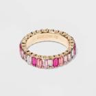 Sugarfix By Baublebar Baguette Pink Ombre Crystal Statement Ring - Pink