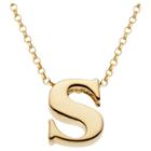 Distributed By Target Women's Sterling Silver 's' Initial Charm Pendant - Gold,