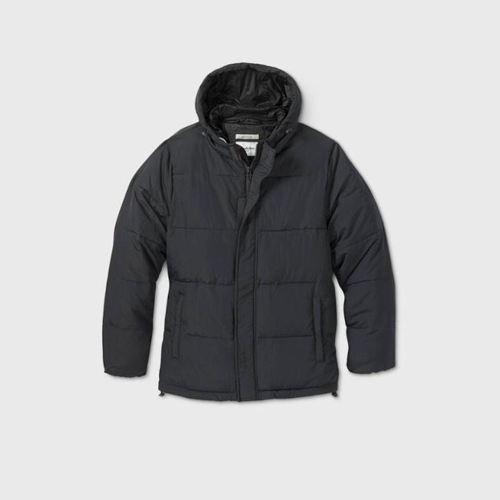 Men's Mid Weight Puffer Jacket - Goodfellow & Co Gray