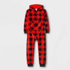 Kids' Buffalo Check Wearable Blanket - Cat & Jack Red