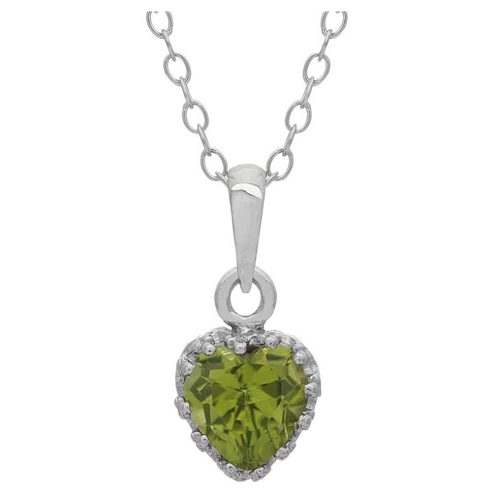 3/4 Tcw Tiara Peridot Crown Pendant In Sterling
