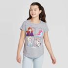 Petitegirls' Short Sleeve Frozen Friends T-shirt - Gray M, Girl's,