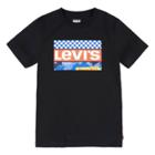 Levi's Boys' Short Sleeve Checkered Logo T-shirt - Black