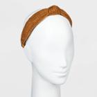Satin And Knitted Fabric Top Knot Headband - Universal Thread Copper