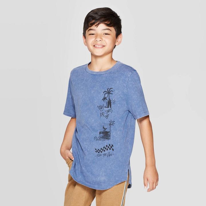 Target Boys' Short Sleeve Graphic T-shirt - Art Class Indigo