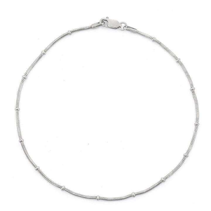 Target Sterling Silver Rosary Snake Chain Anklet, Girl's, White
