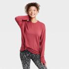 Women's Modal Fleece Twist-front Sweatshirt - All In Motion Cranberry