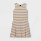 Girls' Tank Scoop Neck Rib-knit Skater Dress - Art Class