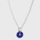 Sugarfix By Baublebar Floral Pendant Link Chain Necklace - Blue