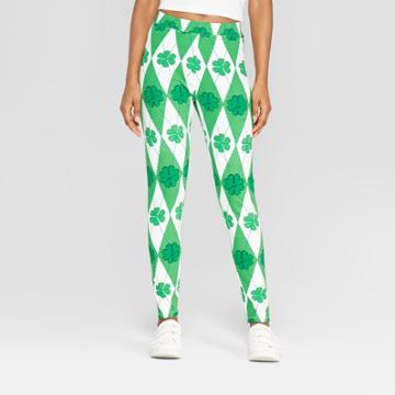 Women's Argyle Clovers Leggings - 33 Degrees (juniors') Green