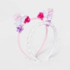 Baby Girls' Cat Ears With Flower Metal Headband - Cat & Jack , Women's