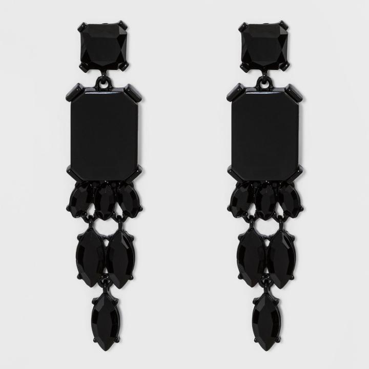 Geometric Drop Earrings - A New Day Black