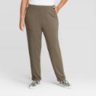 Women's Plus Size Knit Jogger Pants - Ava & Viv Olive X, Women's, Green