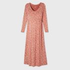 Animal Print Long Sleeve A-line Maternity Dress - Isabel Maternity By Ingrid & Isabel Brown