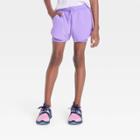 Girls' Double Layered Run Shorts - All In Motion Violet