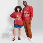 Plus Size Long Sleeve Oversized T-shirt - Wild Fable Red