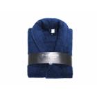 Shawl Turkish 100% Cotton Bathrobe Navy - Enchante Home, Blue