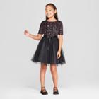 Zenzi Girls' Sequin Dressy Dress - Cat & Jack Black