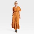Women's Flutter Sleeve A-line Dress - Knox Rose Rust