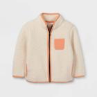 Toddler Sherpa Zip-up Sweatshirt - Cat & Jack Cream