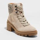 Women's Callie Snake Print Lace Up Lug Hiking Boots - Universal Thread Taupe
