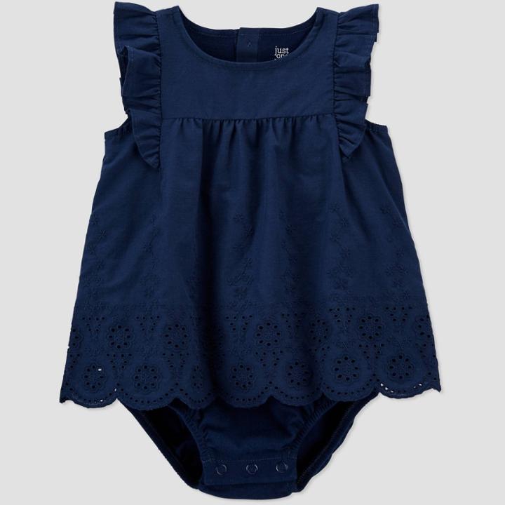 Baby Girls' Sunsuit Romper - Just One You Made By Carter's Navy Newborn, Blue
