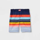 Toddler Boys' Adaptive Striped Swim Trunks - Cat & Jack