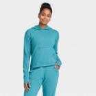 Women's French Terry Hooded Sweatshirt - All In Motion Turquoise Green