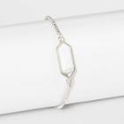 Recycled Metal With Semi-precious Howlite Stones Bolo Chain Bracelet - Universal Thread White, Adult Unisex