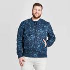 Men's Tall Floral Bomber Jacket - Goodfellow & Co Blue