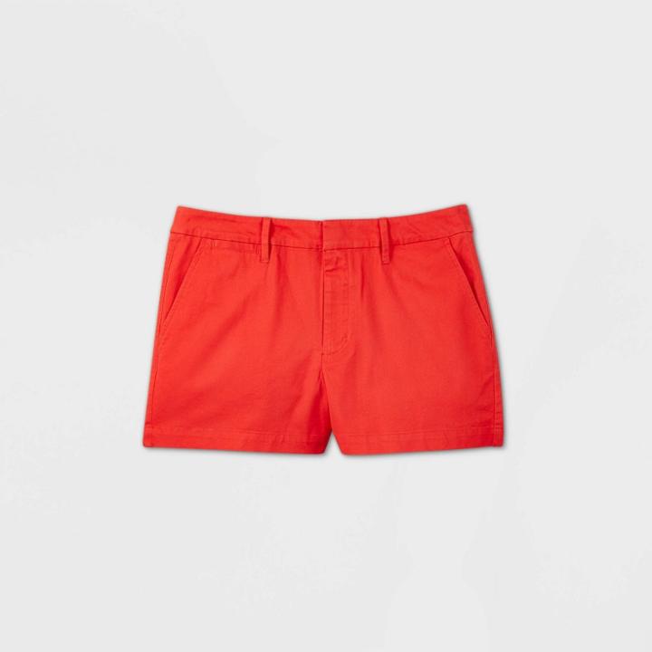Women's 3 Chino Shorts - A New Day Red