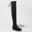 Women's Sidney Wide Width Over The Knee Sock Boots - A New Day Black 11w,