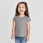 Petitetoddler Girls' Short Sleeve T-shirt - Cat & Jack Gray 12m, Toddler Girl's