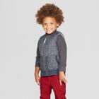 Genuine Kids From Oshkosh Toddler Boys' Herringbone Knit Vest - Navy 12m, Boy's, Blue