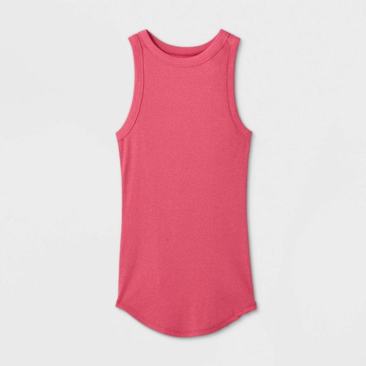 Women's Slim Fit Tank Top - A New Day Pink