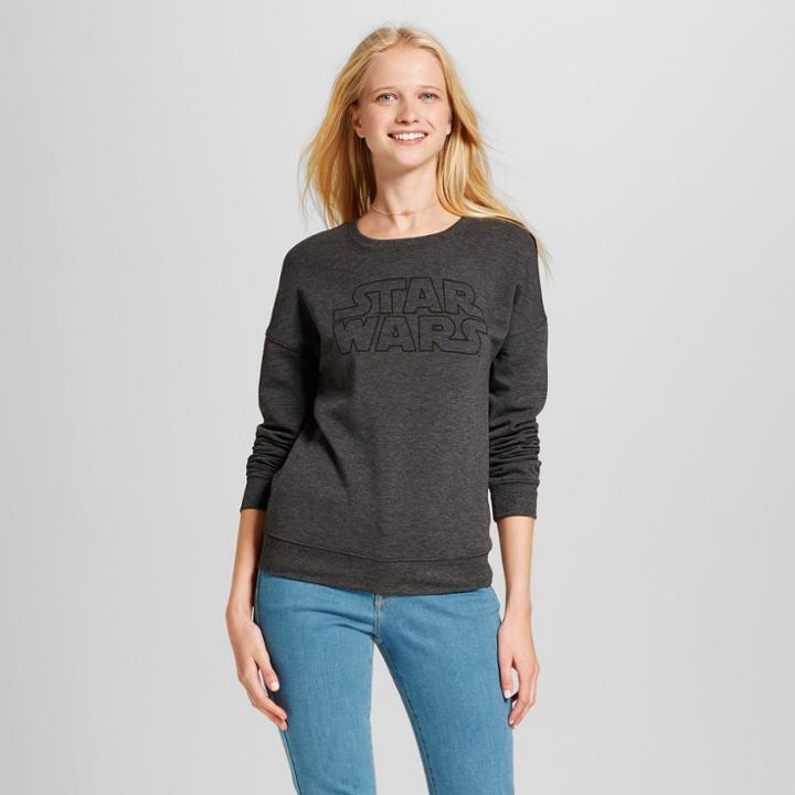 Women's Star Wars Long Sleeve Graphic Sweatshirt (juniors') - Gray