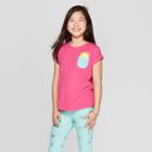 Girls' Short Sleeve Sunset Print T-shirt - Cat & Jack Pink