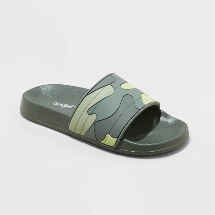 Kids' Nikko Slip-on Slide Sandals - Cat & Jack Camo